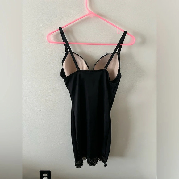 Women’s Heavenly Shapewear Black Lace Shapewear Lingerie Slip Dress size L EUC - Picture 3 of 5